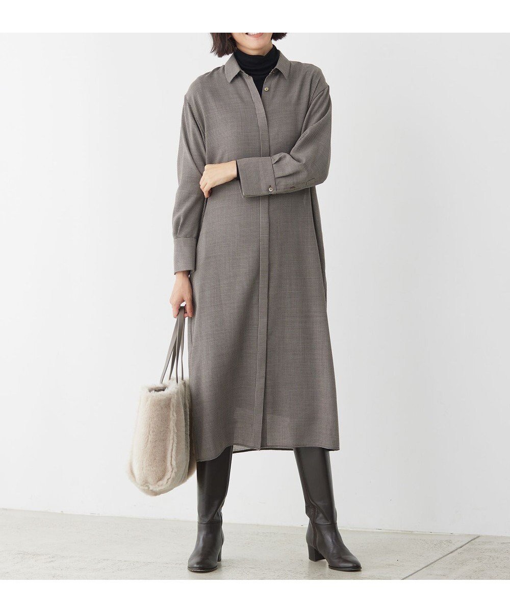 【自由区/JIYU-KU】の【洗える】ライトビエラシャツ ワンピース 人気、トレンドファッション・服の通販 founy(ファニー) 　ファッション　Fashion　レディースファッション　Fashion for Women　ワンピース　Dresses　シャツワンピース / 1枚で着映えコーデ　Shirt Dresses　おすすめ　Recommended / Our Picks　インナー　Innerwear　カフス　Cuff Design　シンプル　Simple, Minimal　ストレッチ　Stretch, Stretchy Fabric　ハイネック　High Neck, Mock Neck　フロント　Front, Front Design　ボトム　Bottoms, Lower Wear　リラックス　Relax, Relaxed Fit　洗える　Machine Washable　A/W・秋冬　Autumn/Winter　 other-1|ID: prp329100004558153 ipo3291000000032544217