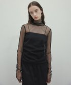 【ベイジ,/BEIGE,】の【洗える・VERY 6月号掲載】TAMARIX / ストレッチチュールハイネックブラウス Black|ID: prp329100004558182 ipo3291000000032650741