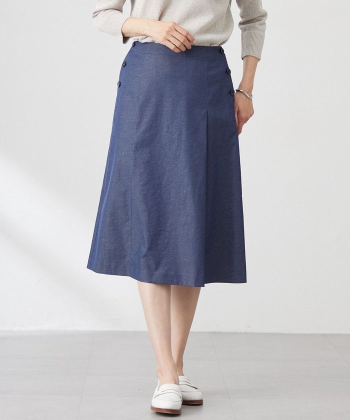【ジェイ プレス/J.PRESS】の【洗える】リネンツイル Aライン スカート インテリア・キッズ・メンズ・レディースファッション・服の通販 founy(ファニー) https://founy.com/ ファッション Fashion レディースファッション Fashion for Women スカート Skirts Aライン・フレアスカート A-Line & Flared Skirts カットソー Cut and Sewn Top ストレッチ Stretch, Stretchy Fabric ツイル Twist, Twisted Detail プリーツ Pleats, Pleated リラックス Relax, Relaxed Fit エレガント 上品 Elegant 夏 Summer 春 Spring S/S・春夏 SS, Spring/Summer, Warm Season 洗える Machine Washable |ID: prp329100004558203 ipo3291000000032651366