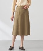 【ジェイ プレス/J.PRESS】の【洗える】リネンツイル Aライン スカート カーキ系|ID: prp329100004558203 ipo3291000000032651374