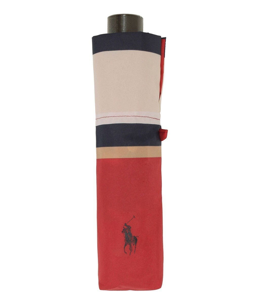 【ムーンバット/MOONBAT】の【日本製】POLO RALPH LAUREN(ポロ ラルフローレン) 折りたたみ傘 マルチボーダー インテリア・キッズ・メンズ・レディースファッション・服の通販 founy(ファニー) 　ファッション　Fashion　レディースファッション　Fashion for Women　レイングッズ・傘・晴雨兼用傘　Umbrellas & Rain Gear　アイビー　Ivy Pattern　傘　Umbrella, Parasol　ニューヨーク　New York, NYC Style　ハンド　Hand, Handmade　ボーダー　Border, Stripe　日本製　Made In Japan　ギフト プレゼント　Gift / Present　レッド|ID: prp329100004558260 ipo3291000000033263684