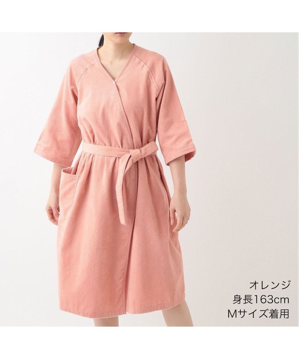【ウチノ/UCHINO】のエアリータッチ ラグランレディスローブ インテリア・キッズ・メンズ・レディースファッション・服の通販 founy(ファニー) 　ファッション　Fashion　レディースファッション　Ladies' Fashion Online　オレンジ　Orange　春　Spring　吸水　Water Absorption　スリーブ　Sleeve　タオル　Towel　パジャマ　Pajamas　ポケット　Pocket　S/S・春夏　Ss・Spring/Summer　夏　Summer　オレンジ|ID: prp329100004558423 ipo3291000000032663380