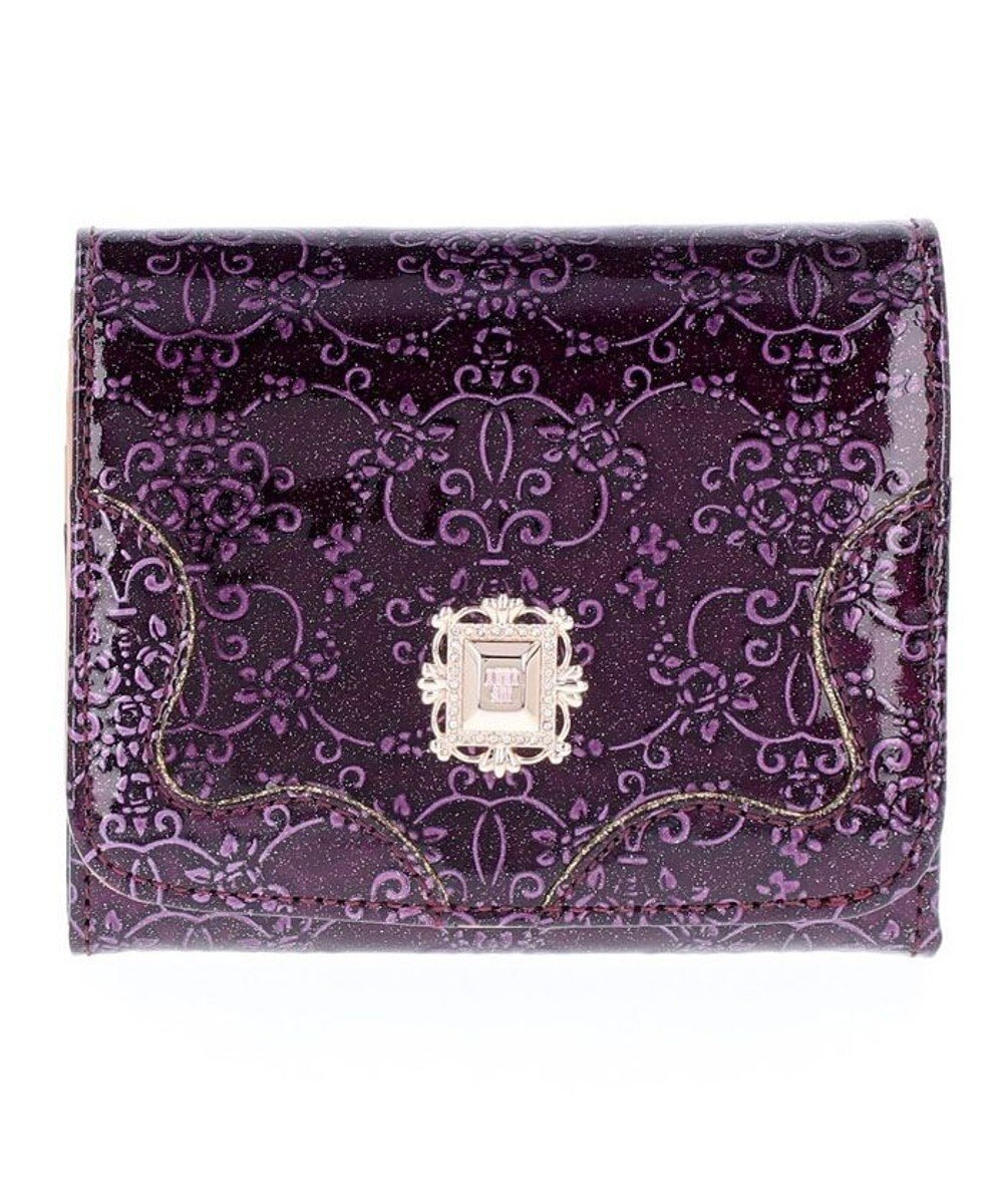 【アナスイ/ANNA SUI】のルーミー 二つ折り財布 インテリア・キッズ・メンズ・レディースファッション・服の通販 founy(ファニー) 　ファッション　Fashion　レディースファッション　Ladies' Fashion Online　財布　Wallets　エナメル　Enamel　ストーン　Stone　ブローチ　Brooch　定番　Standard　財布　Wallet　パープル|ID: prp329100004558429 ipo3291000000032663390
