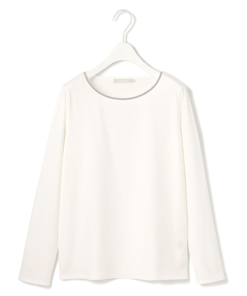 【アイシービー/iCB】の【洗える】 コンパクトモクロディ プルオーバー[アビガイルテープ] 人気、トレンドファッション・服の通販 founy(ファニー) 　ファッション　Fashion　レディースファッション　Fashion for Women　トップス・カットソー　Cut & Sew Tops　シャツ・ブラウス・オフィスカジュアル　Elegant Blouses & Button-Ups　ロングTシャツ・Tシャツ　Longline T-Shirts & Tees　カジュアルプルオーバー・ニットトップス　Pullovers & Knit Tops / Casual Pullovers　カットソー・ベーシックTシャツ　Cut-and-Sewn Tops / Stretch Tees & Basics　インナー　Innerwear　洗える　Machine Washable　カットソー　Cut and Sewn Top　スーツ　Suit, Formalwear　チェーン　Chain, Chain Strap　メタリック　Metallic, Shiny Finish　A/W・秋冬　Autumn/Winter　おすすめ　Recommended / Our Picks　2024年　2024　2024-2025秋冬・A/W　Autumn/Winter 2024–25 AW24–25　 other-1|ID: prp329100004558514 ipo3291000000033659974