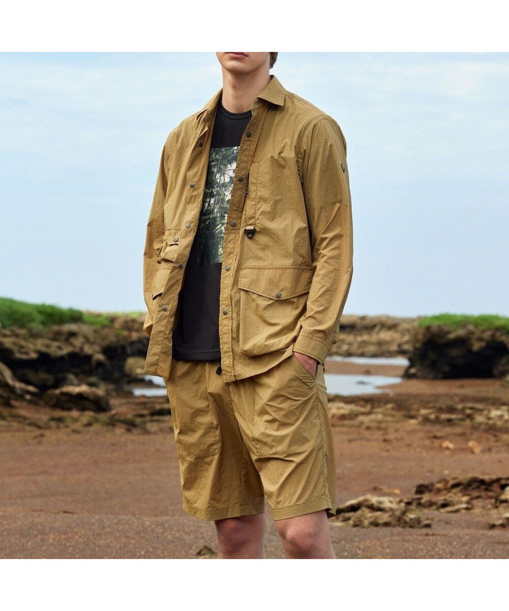 【ジョセフ アブード マウンテン/JOSEPH ABBOUD MOUNTAIN】の【軽量/ストレッチ/ECO撥水】ライトワッシャーストレッチ アウトドアイージー ショーツ インテリア・キッズ・メンズ・レディースファッション・服の通販 founy(ファニー) 　ファッション　Fashion　レディースファッション　WOMEN　パンツ　Pants　シャーリング　Shirring　ショーツ　Shorts　ストレッチ　Stretch　スピンドル　Spindle　再入荷　Restock/Back In Stock/Re Arrival　軽量　Lightweight　ベージュ系|ID: prp329100004558556 ipo3291000000032227393