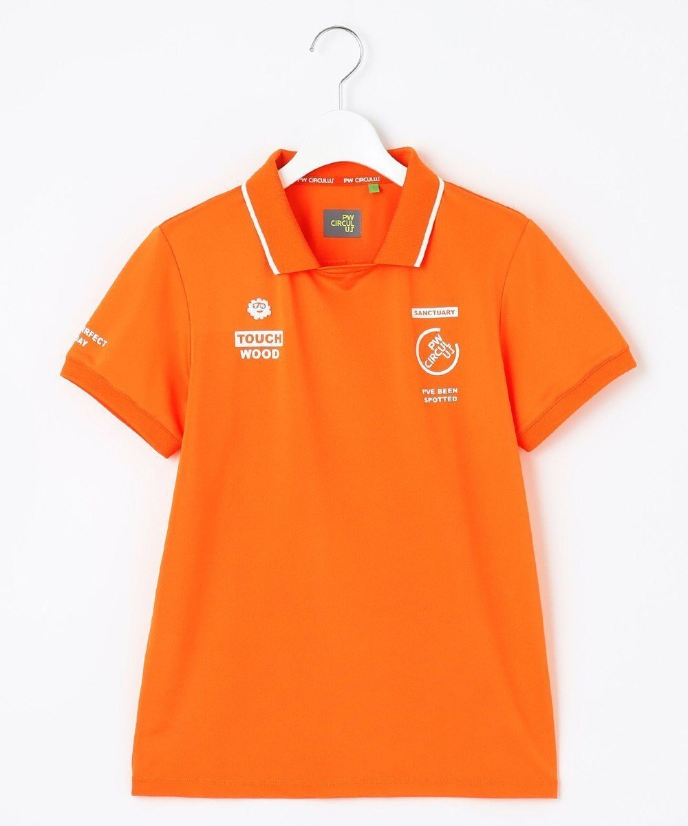 【ピーダブリュサーキュラス/PW CIRCULUS】の【WOMEN】【ストレッチ/UVケア】フェイクレイヤード カノコ ポロシャツ ゴルフウェア レディース インテリア・キッズ・メンズ・レディースファッション・服の通販 founy(ファニー)  ファッション Fashion レディースファッション Fashion for Women トップス・カットソー Cut & Sew Tops シャツ・ブラウス・オフィスカジュアル Elegant Blouses & Button-Ups ポロシャツ・きれいめカジュアル Smart-Casual Polo Tops ゴルフ Golf スタイリッシュ Stylish, Fashionable ストレッチ Stretch, Stretchy Fabric ポロシャツ Polo Shirt, Collared Tee 夏 Summer 春 Spring S/S・春夏 SS, Spring/Summer, Warm Season オレンジ系|ID: prp329100004558627 ipo3291000000034222173