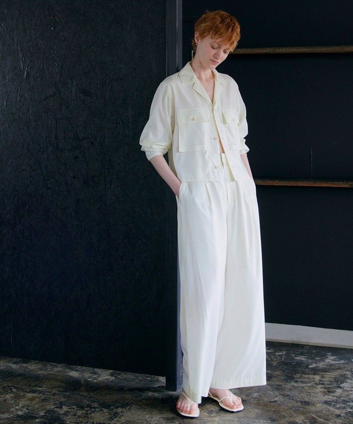 【ネイヴ/NAVE】の【ReNAVE・セットアップ可/洗える/UVケア/接触冷感】フィブリルシャンブレー ワイドパンツ インテリア・キッズ・メンズ・レディースファッション・服の通販 founy(ファニー) https://founy.com/ ファッション Fashion レディースファッション Fashion for Women セットアップ Matching Sets レディースパンツ・ボトムス Pants & Trousers / Bottoms 春 Spring 洗える Machine Washable キュプラ Cupro, Eco Fabric ギャザー Gathered, Ruffled セットアップ Set-Up, Coordinated Outfit ポケット Pocket, Pocket Detail リラックス Relax, Relaxed Fit ワイド Wide, Wide Fit S/S・春夏 SS, Spring/Summer, Warm Season 夏 Summer エレガント 上品 Elegant |ID: prp329100004558647 ipo3291000000034253920