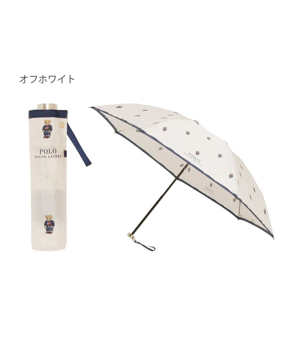 【ムーンバット/MOONBAT】のPOLO RALPH LAUREN (ポロ ラルフローレン)折りたたみ傘 FLAG BEAR ポロベア ドット 大きめ55cm インテリア・キッズ・メンズ・レディースファッション・服の通販 founy(ファニー) 　ファッション　Fashion　レディースファッション　Fashion for Women　レイングッズ・傘・晴雨兼用傘　Umbrellas & Rain Gear　アイビー　Ivy Pattern　クラシカル　Classical, Vintage-Inspired　トレンド　Trend, Trending Now　ドット　Polka Dot, Dot Pattern　ニューヨーク　New York, NYC Style　プリント　Print, Printed Pattern　メタル　Metal, Metal Parts　人気　Popular, Best Seller　傘　Umbrella, Parasol　定番　Standard, Basic Item　オフホワイト|ID: prp329100004558680 ipo3291000000033660788