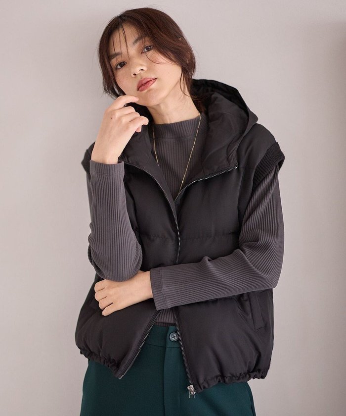 【エニィファム/any FAM】の【手洗い可】ハイブリットベスト インテリア・キッズ・メンズ・レディースファッション・服の通販 founy(ファニー) https://founy.com/ ファッション Fashion レディースファッション Fashion for Women アウター Coat / Outerwear Collection トップス・カットソー Cut & Sew Tops ベスト&ジレ / 重ね着スタイル Vests & Gilets インナー Innerwear スピンドル Spindle, Drawcord ベスト Vest, Waistcoat 畦 Ribbed Knit A/W・秋冬 Autumn/Winter |ID: prp329100004558852 ipo3291000000033660760