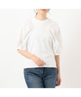 【シェアパーク/SHARE PARK】の【洗える】ボリュームスリーブフハクコンビカットソー 人気、トレンドファッション・服の通販 founy(ファニー) ファッション Fashion レディースファッション Ladies' Fashion Online トップス・カットソー Tops/Tshirt シャツ/ブラウス Shirts/Blouses ロング / Tシャツ T-Shirts カットソー Cut and Sewn ボリュームスリーブ / フリル袖 Volume Sleeve カットソー Cut And Sew レース Race 夏 Summer 春 Spring S/S・春夏 Ss・Spring/Summer 洗える Washable |ID:prp329100004559076
