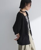 【グリーンパークス/Green Parks】の刺繍コードVネックフレンチカーディガン Black|ID: prp329100004559161 ipo3291000000032233257