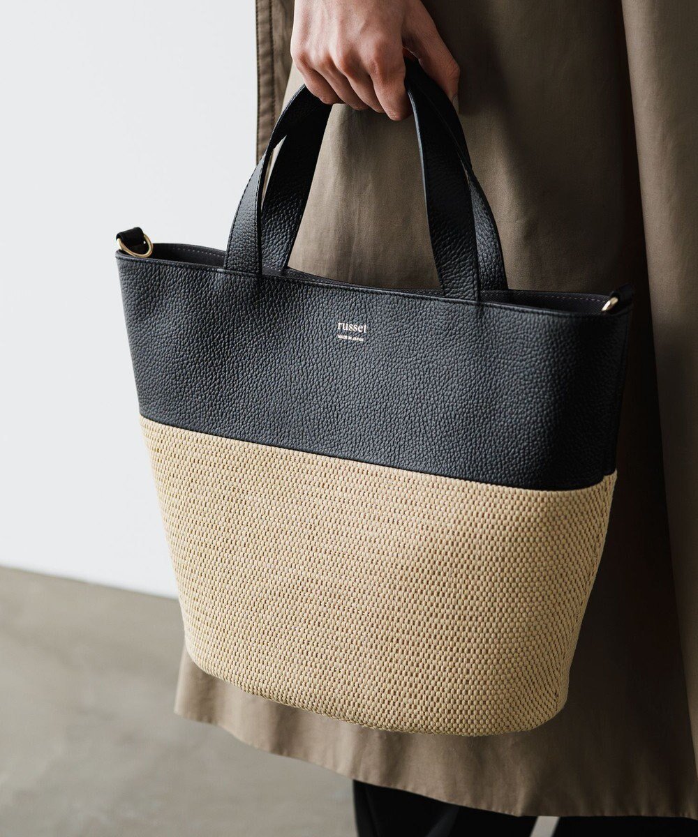 【ラシット/russet】の【2025SS】レザーコンビ 2wayトートバッグ(CE-1521) 人気、トレンドファッション・服の通販 founy(ファニー) 　ファッション　Fashion　レディースファッション　Ladies' Fashion Online　バッグ　Bag　コンビ　Combination　軽量　Lightweight　ショルダー　Shoulder　シルバー　Silver　スマート　Smart　財布　Wallet　手帳　Pocket Book　ポケット　Pocket　リゾート　Resort　再入荷　Restock/Back In Stock/Re Arrival　おすすめ　Recommend　日本製　Made In Japan　2025年　2025　2025春夏・S/S　Ss,Spring/Summer,2025　 other-1|ID: prp329100004559213 ipo3291000000032542343