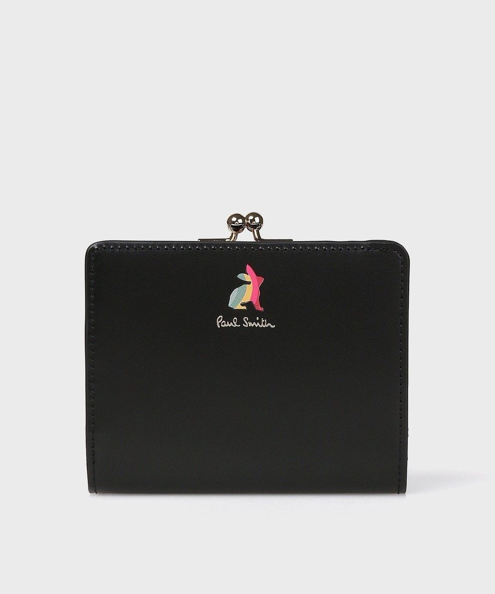 【ポール スミス/Paul Smith】のマーケトリースワールラビット がま口2つ折り財布 インテリア・キッズ・メンズ・レディースファッション・服の通販 founy(ファニー) 　ファッション　Fashion　レディースファッション　Fashion for Women　ミニ財布・二つ折り財布　Wallets & Card Cases　シルバー　Silver, Metallic Silver　フロント　Front, Front Design　メタル　Metal, Metal Parts　人気　Popular, Best Seller　財布　Wallet, Purse　ブラック|ID: prp329100004559225 ipo3291000000033330568