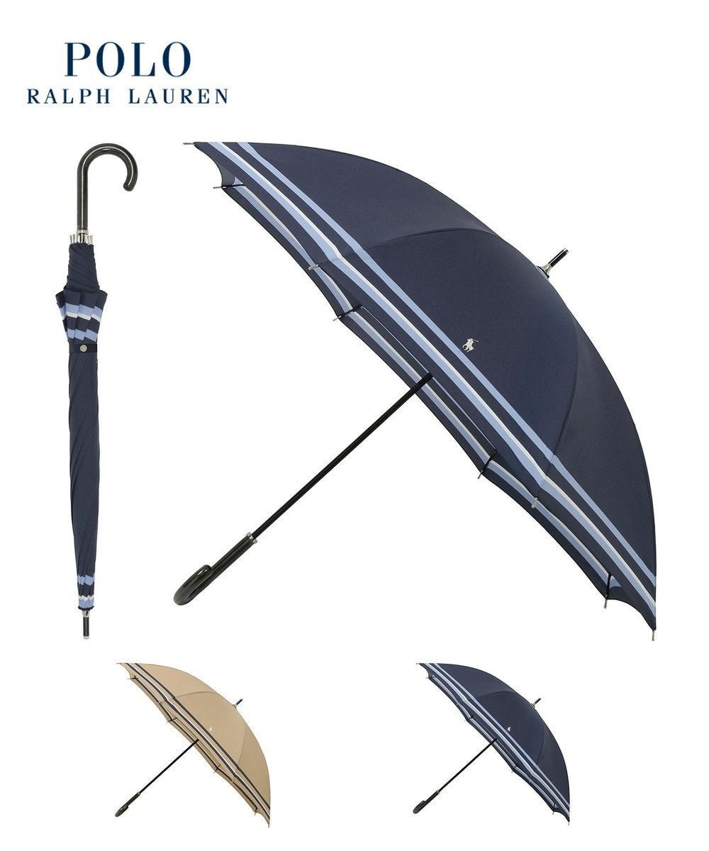 【ムーンバット/MOONBAT】の【日本製/ジャンプ傘】POLO RALPH LAUREN(ポロ ラルフローレン) 長傘 ボーダー インテリア・キッズ・メンズ・レディースファッション・服の通販 founy(ファニー) 　ファッション　Fashion　レディースファッション　Fashion for Women　レイングッズ・傘・晴雨兼用傘　Umbrellas & Rain Gear　アイビー　Ivy Pattern　傘　Umbrella, Parasol　ショート　Short, Short Length　シンプル　Simple, Minimal　ニューヨーク　New York, NYC Style　ハンド　Hand, Handmade　ボーダー　Border, Stripe　ワイド　Wide, Wide Fit　再入荷　Restock / Back in Stock　日本製　Made In Japan　ギフト プレゼント　Gift / Present　ネイビーブルー|ID: prp329100004559259 ipo3291000000032575412