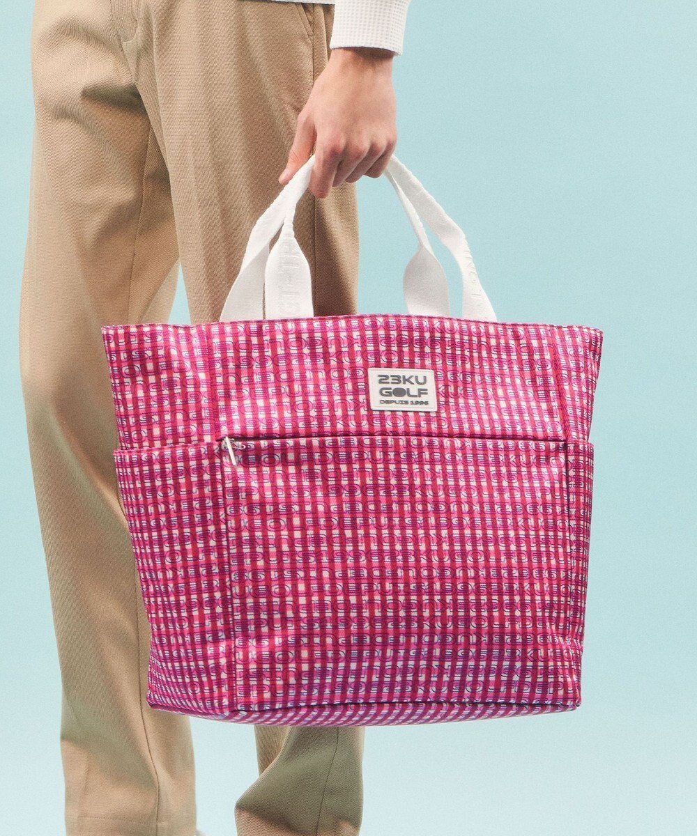 【23区 ゴルフ/NIJYUSANKU GOLF】の【UNISEX】オリジナルギンガムチェック ロッカーバッグ 軽量だから普段のお出かけにも◎ 人気、トレンドファッション・服の通販 founy(ファニー) 　ファッション　Fashion　レディースファッション　WOMEN　スポーツウェア　Sportswear　スポーツ バッグ/ポーチ　Sports Bag/Pouch　スポーツグッズ　Sporting Goods　春　Spring　ギンガム　Gingham　軽量　Lightweight　シューズ　Shoes　スポーツ　Sports　チェック　Check　ボーダー　Border　ポケット　Pocket　ユニセックス　Unisex　S/S・春夏　Ss・Spring/Summer　夏　Summer　ゴルフ　Golf　ギフト プレゼント　Gift Present　 other-1|ID: prp329100004559269 ipo3291000000032317525