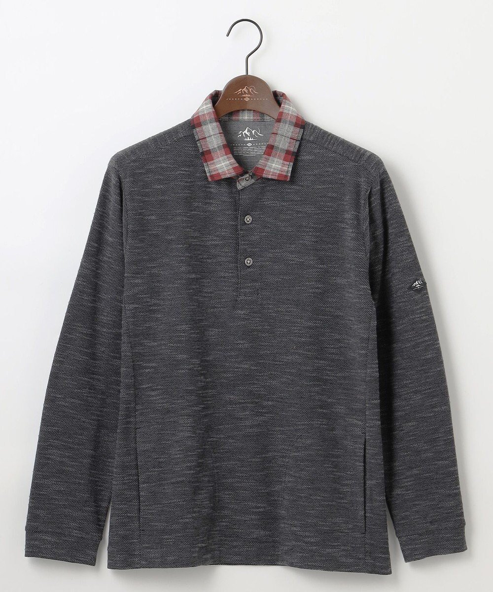 【ジョセフ アブード マウンテン/JOSEPH ABBOUD MOUNTAIN】の【オーガニックコットン/JAPANファブリック】 スラブカノコ アウトドアポロ インテリア・キッズ・メンズ・レディースファッション・服の通販 founy(ファニー) 　ファッション　Fashion　レディースファッション　Fashion for Women　トップス・カットソー　Cut & Sew Tops　シャツ・ブラウス・オフィスカジュアル　Elegant Blouses & Button-Ups　ポロシャツ・きれいめカジュアル　Smart-Casual Polo Tops　アウトドア　Outdoor Clothing　スマート　Smart, Elegant　チェック　Check, Plaid, Tartan　ファブリック　Fabric, Textile　ポケット　Pocket, Pocket Detail　ポロシャツ　Polo Shirt, Collared Tee　ループ　Loop, Loop Knit　A/W・秋冬　Autumn/Winter　グレー系|ID: prp329100004559289 ipo3291000000033680860