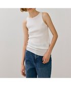 【ベイジ,/BEIGE,】の【BEIGE,ecru/WEB限定・洗える】RIB TOPS / コットンシルクアメリカンスリーブトップス White|ID: prp329100004559298 ipo3291000000033488712