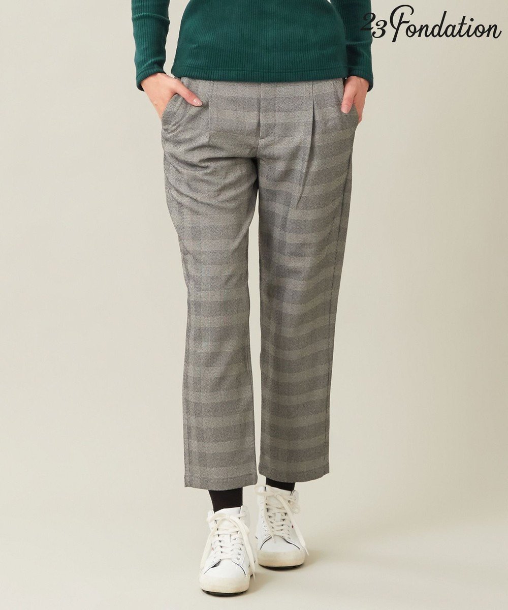 【23区 ゴルフ/NIJYUSANKU GOLF】の【23Fondation/WOMEN】グレンチェック柄 テーパードパンツ 人気、トレンドファッション・服の通販 founy(ファニー) 　ファッション　Fashion　レディースファッション　Fashion for Women　パンツ　Pants & Trousers　スポーティ　Sporty, Casual Athletic　チェック　Check, Plaid, Tartan　ワイド　Wide, Wide Fit　A/W・秋冬　Autumn/Winter　 other-1|ID: prp329100004559307 ipo3291000000033430332