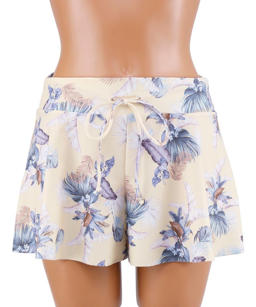 【三愛水着楽園/San-ai Resort】の【SALE】ショートパンツ M【San-ai Resort(サンアイリゾート)】 インテリア・キッズ・メンズ・レディースファッション・服の通販 founy(ファニー) 　ファッション　Fashion　レディースファッション　Fashion for Women　水着　Swimwear　レディース水着・ビーチウェア　Swimwear & Beachwear　クール　Cool, Chic　ショート　Short, Short Length　フィット　Fit, Slim Fit　フレア　Flare, Flared　プリント　Print, Printed Pattern　夏　Summer　S/S・春夏　SS, Spring/Summer, Warm Season　水着　Swimsuit, Swimwear　A/W・秋冬　Autumn/Winter　イエロー|ID: prp329100004559332 ipo3291000000032696660