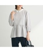 【グリーンパークス/Green Parks】のef-de 衿取り外しペプラムブラウス 人気、トレンドファッション・服の通販 founy(ファニー) ファッション Fashion レディースファッション Fashion for Women トップス・カットソー Cut & Sew Tops シャツ・ブラウス・オフィスカジュアル Elegant Blouses & Button-Ups ギャザー Gathered, Ruffled フェミニン Feminine, Girly フォルム Silhouette, Form ペプラム Peplum, Flared Hem ポケット Pocket, Pocket Detail A/W・秋冬 Autumn/Winter S/S・春夏 SS, Spring/Summer, Warm Season おすすめ Recommended / Our Picks 夏 Summer thumbnail Light Gray|ID: prp329100004559426 ipo3291000000033589016
