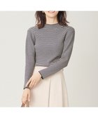 【エニィ スィス/any SiS】の【洗える】ハイネックインナー ニット ブラック×アイボリー|ID: prp329100004559509 ipo3291000000034323616