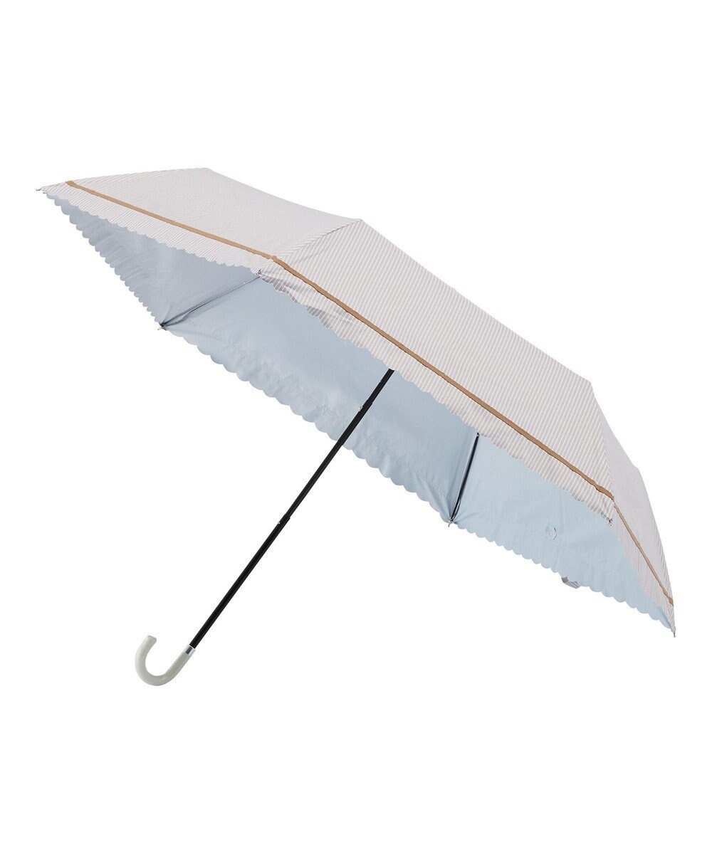 【ムーンバット/MOONBAT】のestaa 晴雨兼用 折りたたみ傘 ストライプ 日傘 遮光 遮熱 UV インテリア・キッズ・メンズ・レディースファッション・服の通販 founy(ファニー) 　ファッション　Fashion　レディースファッション　Ladies' Fashion Online　傘 / レイングッズ　Umbrellas/Rainwear　ストライプ　Stripe　傘　Umbrella　日傘　Parasol　ベージュ|ID: prp329100004559542 ipo3291000000032669589