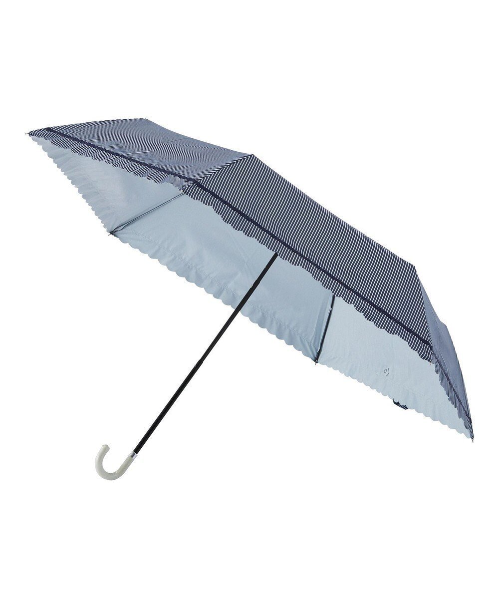 【ムーンバット/MOONBAT】のestaa 晴雨兼用 折りたたみ傘 ストライプ 日傘 遮光 遮熱 UV インテリア・キッズ・メンズ・レディースファッション・服の通販 founy(ファニー) 　ファッション　Fashion　レディースファッション　Ladies' Fashion Online　傘 / レイングッズ　Umbrellas/Rainwear　ストライプ　Stripe　傘　Umbrella　日傘　Parasol　ディープブルー|ID: prp329100004559542 ipo3291000000032669591