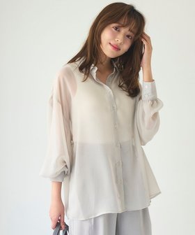 【フェルゥ/Feroux】の【洗える】ベーシックシアー シャツ 人気、トレンドファッション・服の通販 founy(ファニー) ファッション Fashion レディースファッション Fashion for Women トップス・カットソー Cut & Sew Tops シャツ・ブラウス・オフィスカジュアル Elegant Blouses & Button-Ups おすすめ Recommended / Our Picks インナー Innerwear シアー Sheer, See-Through シンプル Simple, Minimal 再入荷 Restock / Back in Stock 夏 Summer 春 Spring S/S・春夏 SS, Spring/Summer, Warm Season 洗える Machine Washable |ID:prp329100004559551