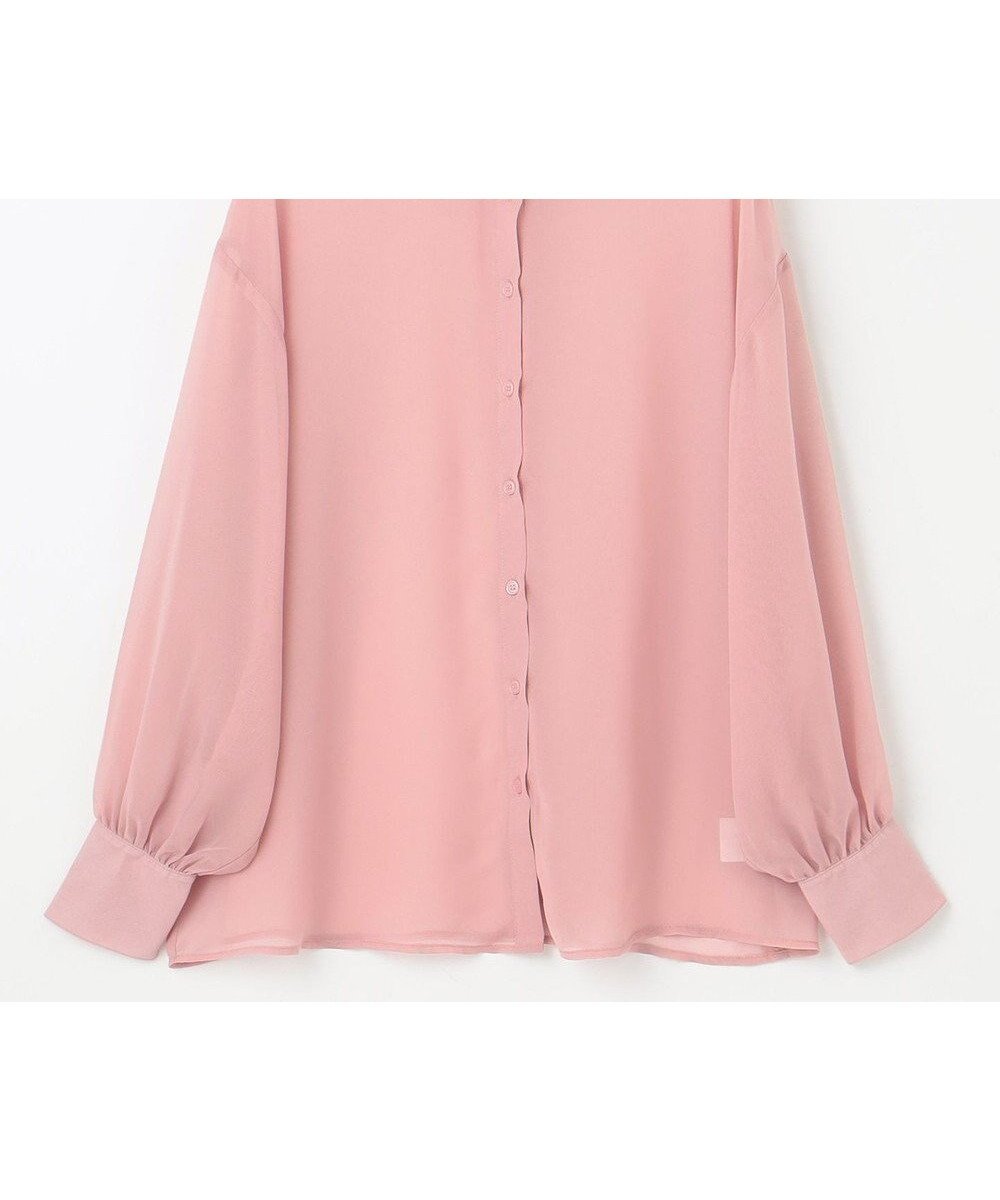【フェルゥ/Feroux】の【洗える】ベーシックシアー シャツ インテリア・キッズ・メンズ・レディースファッション・服の通販 founy(ファニー) 　ファッション　Fashion　レディースファッション　Fashion for Women　トップス・カットソー　Cut & Sew Tops　シャツ・ブラウス・オフィスカジュアル　Elegant Blouses & Button-Ups　おすすめ　Recommended / Our Picks　インナー　Innerwear　シアー　Sheer, See-Through　シンプル　Simple, Minimal　再入荷　Restock / Back in Stock　夏　Summer　春　Spring　S/S・春夏　SS, Spring/Summer, Warm Season　洗える　Machine Washable　ピンク系|ID: prp329100004559551 ipo3291000000033220824