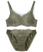 【三愛水着楽園/San-ai Resort】の【northerly bra フィットシリーズ 谷間メイク】 カシュクールレースモールド ブラジャー&ショーツSet B~Fカップ カーキ|ID: prp329100004559603 ipo3291000000032726315