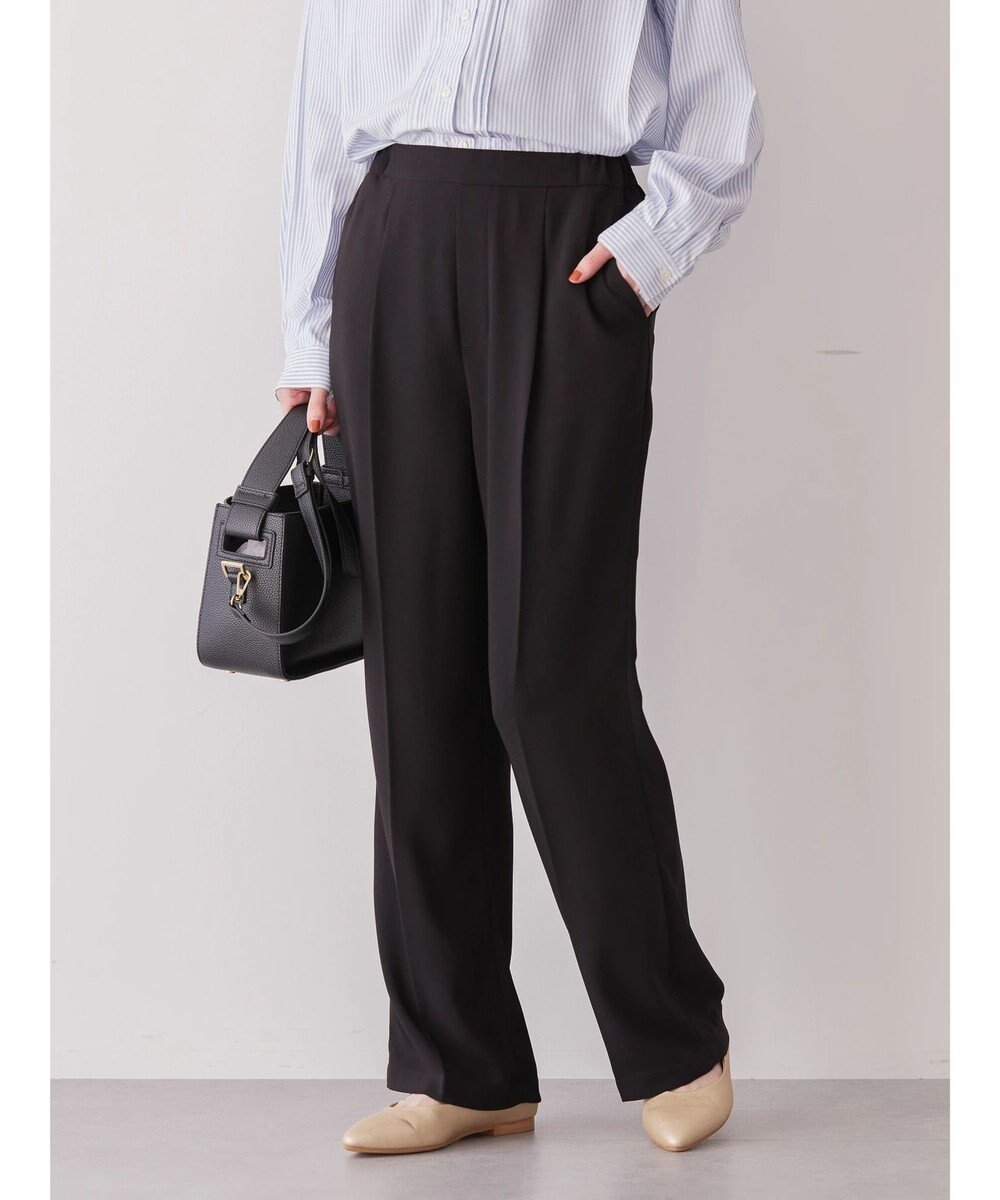 【アメリカンホリック/AMERICAN HOLIC】の美・美・美センタープレスパンツ インテリア・キッズ・メンズ・レディースファッション・服の通販 founy(ファニー) 　ファッション　Fashion　レディースファッション　Fashion for Women　パンツ　Pants & Trousers　春　Spring　ギャザー　Gathered, Ruffled　ストレート　Straight, Straight Cut　センター　Center, Center Line　ダブル　Double, Double-Breasted　フェイク　Faux, Fake　フラット　Flat, Flat Shoes　プリント　Print, Printed Pattern　ベーシック　Basic, Essential　ポケット　Pocket, Pocket Detail　無地　Plain, Solid Color　リラックス　Relax, Relaxed Fit　S/S・春夏　SS, Spring/Summer, Warm Season　夏　Summer　Black|ID: prp329100004559667 ipo3291000000034285693