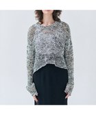 【ベイジ,/BEIGE,】の【洗える・STORY 6月号掲載】THYME / クルーネックコットンメッシュニット Ecru×Black|ID: prp329100004559690 ipo3291000000032662984