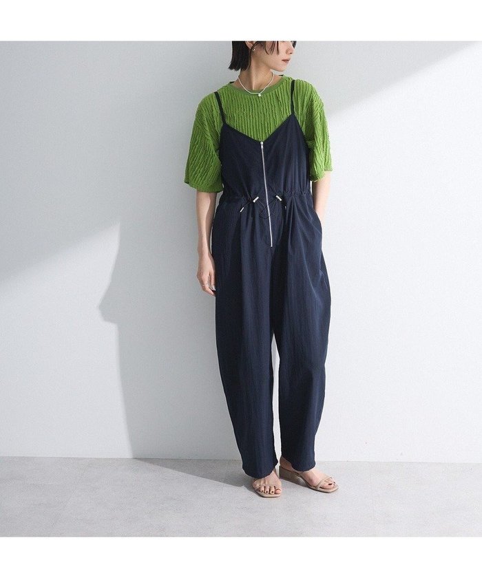 【グリーンパークス/Green Parks】のZIP付きドロストコクーンサロペット インテリア・キッズ・メンズ・レディースファッション・服の通販 founy(ファニー) https://founy.com/ ファッション Fashion レディースファッション Ladies' Fashion Online ワンピース Dress オールインワン ワンピース All In One Dress サロペット Salopette おすすめ Recommend インナー Inner サロペット Overalls フロント Front ポケット Pocket 夏 Summer 春 Spring S/S・春夏 Ss・Spring/Summer |ID: prp329100004559708 ipo3291000000032237993