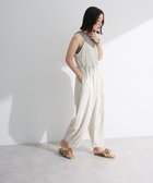 【グリーンパークス/Green Parks】のZIP付きドロストコクーンサロペット Ecru|ID: prp329100004559708 ipo3291000000032237996