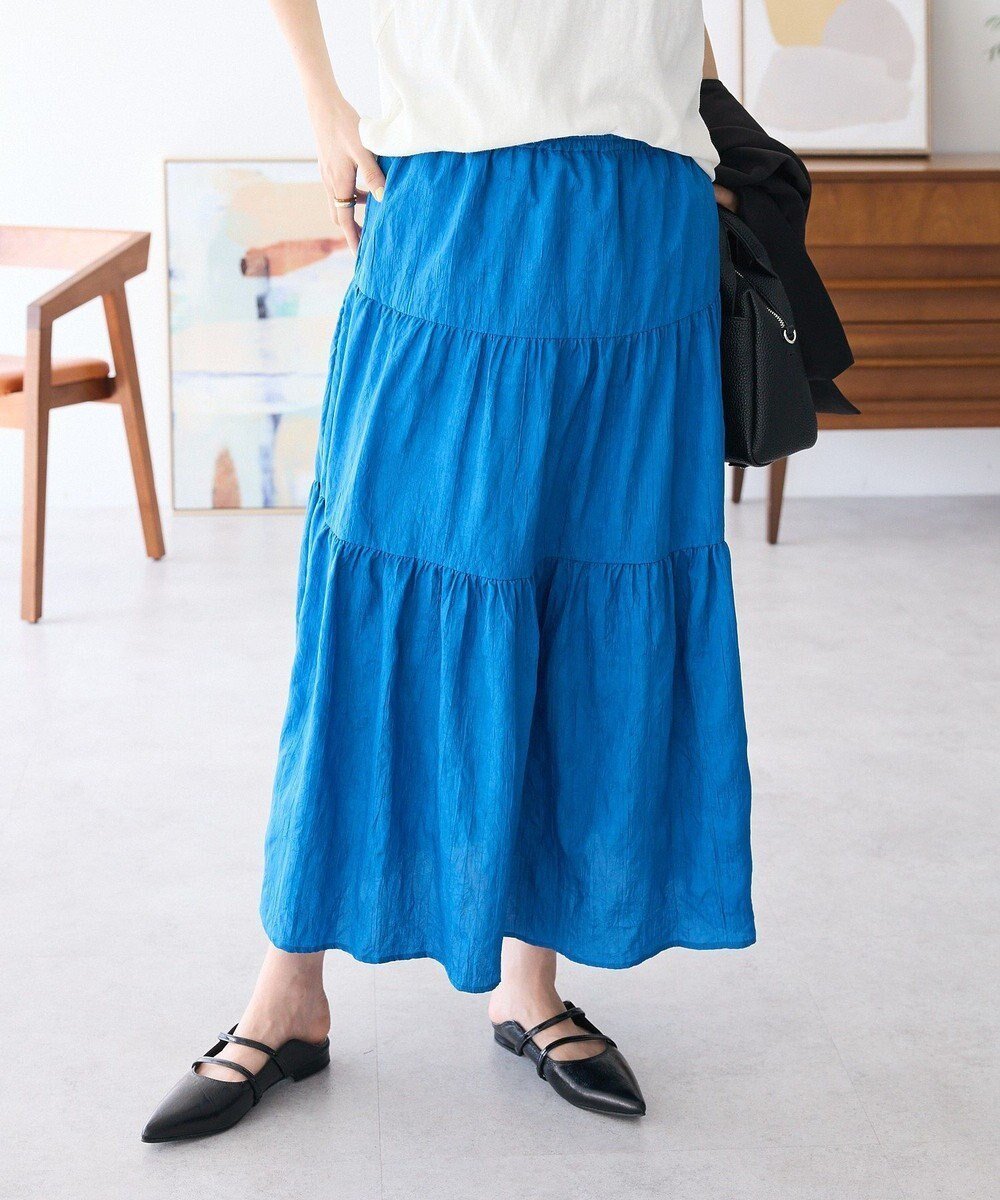 【クラフトスタンダードブティック/CRAFT STANDARD BOUTIQUE】のシャイニーワッシャースカート インテリア・キッズ・メンズ・レディースファッション・服の通販 founy(ファニー) 　ファッション　Fashion　レディースファッション　Fashion for Women　スカート　Skirts　2025年　2025　2025春夏・S/S　Spring/Summer 2025 SS25　おすすめ　Recommended / Our Picks　ギャザー　Gathered, Ruffled　シンプル　Simple, Minimal　フェミニン　Feminine, Girly　ポケット　Pocket, Pocket Detail　夏　Summer　春　Spring　S/S・春夏　SS, Spring/Summer, Warm Season　Blue|ID: prp329100004559713 ipo3291000000032727073