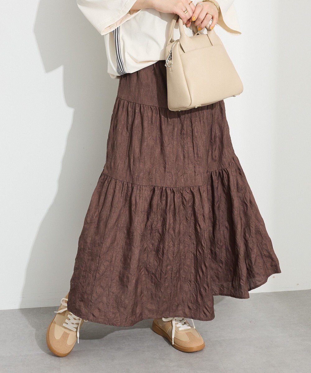 【クラフトスタンダードブティック/CRAFT STANDARD BOUTIQUE】のシャイニーワッシャースカート インテリア・キッズ・メンズ・レディースファッション・服の通販 founy(ファニー) 　ファッション　Fashion　レディースファッション　Fashion for Women　スカート　Skirts　2025年　2025　2025春夏・S/S　Spring/Summer 2025 SS25　おすすめ　Recommended / Our Picks　ギャザー　Gathered, Ruffled　シンプル　Simple, Minimal　フェミニン　Feminine, Girly　ポケット　Pocket, Pocket Detail　夏　Summer　春　Spring　S/S・春夏　SS, Spring/Summer, Warm Season　Brown|ID: prp329100004559713 ipo3291000000033534222
