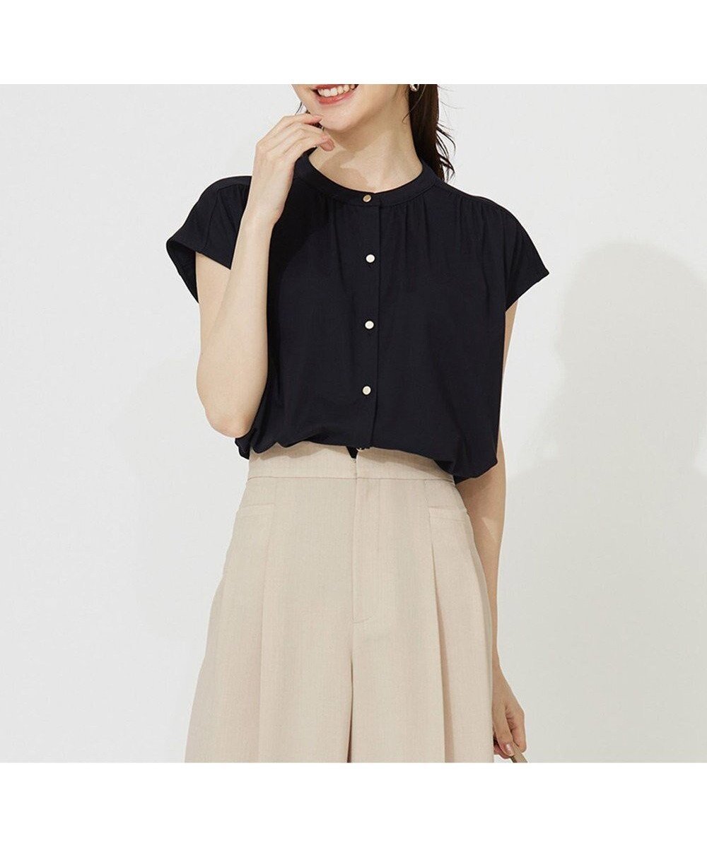 【エニィ スィス/any SiS】の【接触冷感・UVカット・洗える】ハイストレッチスムース2WAY ブラウス インテリア・キッズ・メンズ・レディースファッション・服の通販 founy(ファニー) ファッション Fashion レディースファッション Fashion for Women トップス・カットソー Cut & Sew Tops シャツ・ブラウス・オフィスカジュアル Elegant Blouses & Button-Ups 春 Spring 洗える Machine Washable ギャザー Gathered, Ruffled 鹿の子 Piqué, Kanoko Fabric ストレッチ Stretch, Stretchy Fabric ドレープ Drape, Draping Fabric ノースリーブ Sleeveless, No-Sleeve フロント Front, Front Design ボックス Boxy, Box Shape ボトム Bottoms, Lower Wear 羽織 Haori, Light Jacket ワイド Wide, Wide Fit S/S・春夏 SS, Spring/Summer, Warm Season おすすめ Recommended / Our Picks 夏 Summer 新作・新入荷 New Arrivals / New In ネイビー|ID: prp329100004559740 ipo3291000000034295404