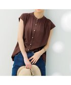 【エニィ スィス/any SiS】の【接触冷感・UVカット・洗える】ハイストレッチスムース2WAY ブラウス ブラウン|ID: prp329100004559740 ipo3291000000034295406