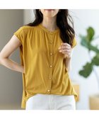 【エニィ スィス/any SiS】の【接触冷感・UVカット・洗える】ハイストレッチスムース2WAY ブラウス マスタード|ID: prp329100004559740 ipo3291000000034911318