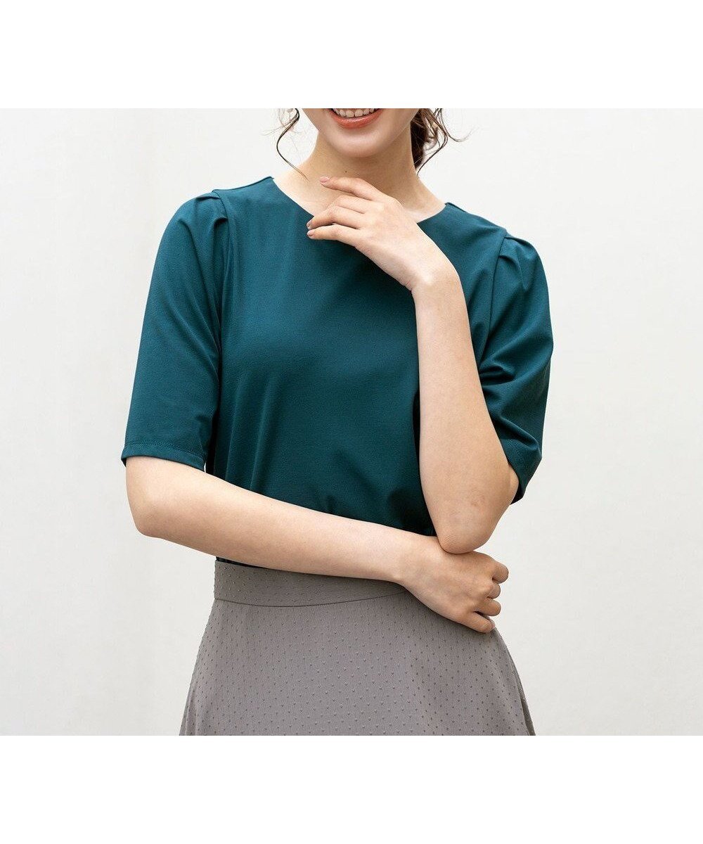 【エニィ スィス/any SiS】の【接触冷感・UVカット・洗える】ハイストレッチスムースタックスリーブ カットソー インテリア・キッズ・メンズ・レディースファッション・服の通販 founy(ファニー) ファッション Fashion レディースファッション Fashion for Women トップス・カットソー Cut & Sew Tops シャツ・ブラウス・オフィスカジュアル Elegant Blouses & Button-Ups ロングTシャツ・Tシャツ Longline T-Shirts & Tees カットソー・ベーシックTシャツ Cut-and-Sewn Tops / Stretch Tees & Basics 春 Spring 洗える Machine Washable カットソー Cut and Sewn Top コンパクト Compact, Small Size 鹿の子 Piqué, Kanoko Fabric ストレッチ Stretch, Stretchy Fabric スリット Slit, Slit Detail スリーブ Sleeve, Long Sleeve / Short Sleeve ドレープ Drape, Draping Fabric ボトム Bottoms, Lower Wear ループ Loop, Loop Knit S/S・春夏 SS, Spring/Summer, Warm Season おすすめ Recommended / Our Picks 夏 Summer 新作・新入荷 New Arrivals / New In ダークグリーン|ID: prp329100004559754 ipo3291000000034295414