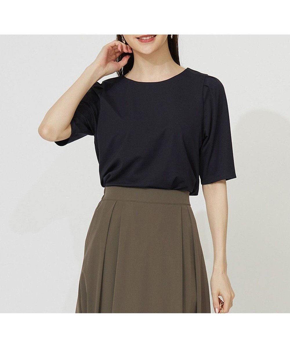 【エニィ スィス/any SiS】の【接触冷感・UVカット・洗える】ハイストレッチスムースタックスリーブ カットソー インテリア・キッズ・メンズ・レディースファッション・服の通販 founy(ファニー) ファッション Fashion レディースファッション Fashion for Women トップス・カットソー Cut & Sew Tops シャツ・ブラウス・オフィスカジュアル Elegant Blouses & Button-Ups ロングTシャツ・Tシャツ Longline T-Shirts & Tees カットソー・ベーシックTシャツ Cut-and-Sewn Tops / Stretch Tees & Basics 春 Spring 洗える Machine Washable カットソー Cut and Sewn Top コンパクト Compact, Small Size 鹿の子 Piqué, Kanoko Fabric ストレッチ Stretch, Stretchy Fabric スリット Slit, Slit Detail スリーブ Sleeve, Long Sleeve / Short Sleeve ドレープ Drape, Draping Fabric ボトム Bottoms, Lower Wear ループ Loop, Loop Knit S/S・春夏 SS, Spring/Summer, Warm Season おすすめ Recommended / Our Picks 夏 Summer 新作・新入荷 New Arrivals / New In ネイビー|ID: prp329100004559754 ipo3291000000034295415