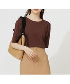 【エニィ スィス/any SiS】の【接触冷感・UVカット・洗える】ハイストレッチスムースタックスリーブ カットソー ブラウン|ID: prp329100004559754 ipo3291000000034295417