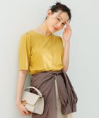 【エニィ スィス/any SiS】の【接触冷感・UVカット・洗える】ハイストレッチスムースタックスリーブ カットソー マスタード|ID: prp329100004559754 ipo3291000000034827332