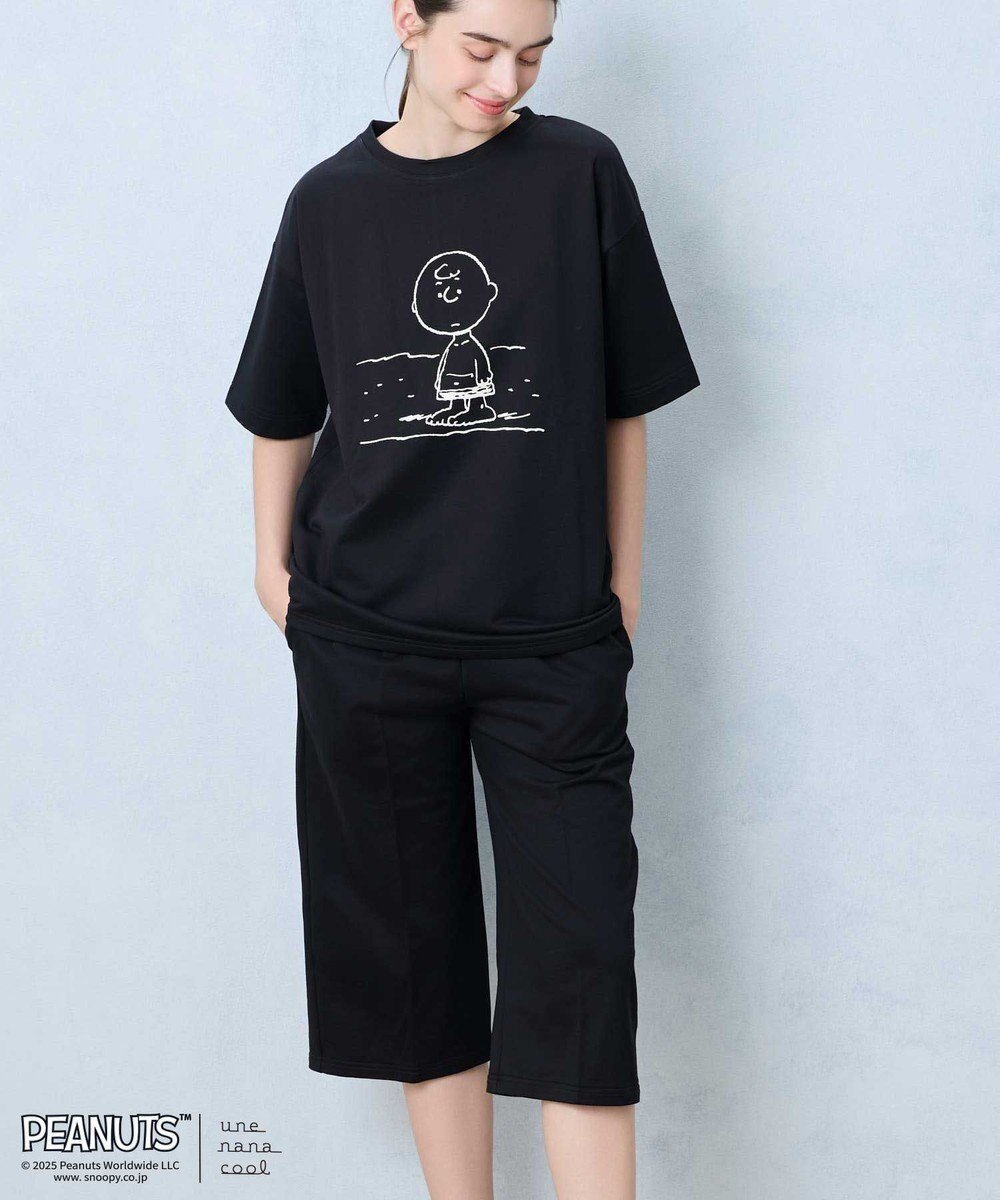 【ウンナナクール/une nana cool】の【綿100%】度詰コーマシルケットミニ裏毛パジャマ PEANUTS × une nana cool インテリア・キッズ・メンズ・レディースファッション・服の通販 founy(ファニー) 　ファッション　Fashion　レディースファッション　Ladies' Fashion Online　パジャマ　Pajamas　プリント　Print　ボトム　Bottom　ポケット　Pocket　半袖　Short Sleeve　おすすめ　Recommend　BL|ID: prp329100004559763 ipo3291000000032238314