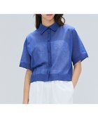【ベイジ,/BEIGE,】の【洗える】MILANO / リネン混シアーポロカラーニット Blue|ID: prp329100004559769 ipo3291000000032238368