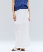 【ベイジ,/BEIGE,】の【洗える】PICCOLO / パンチングドットIラインスカート White|ID: prp329100004559779 ipo3291000000032727194