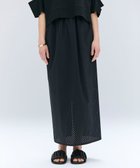 【ベイジ,/BEIGE,】の【洗える】PICCOLO / パンチングドットIラインスカート Black|ID: prp329100004559779 ipo3291000000032727195