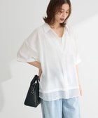 【グリーンパークス/Green Parks】の裾レイヤードショートスリーブシャツ Off White|ID: prp329100004559800 ipo3291000000032238539