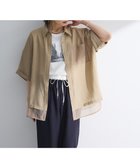 【グリーンパークス/Green Parks】の裾レイヤードショートスリーブシャツ Beige|ID: prp329100004559800 ipo3291000000032238542