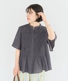 【グリーンパークス/Green Parks】のSET2点マジョリカシャーリングブラウス+タンク Charcoal Gray|ID: prp329100004559802 ipo3291000000032417204